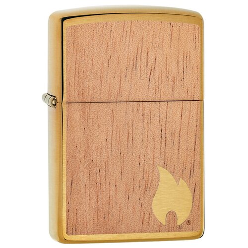 Оригинальная бензиновая зажигалка ZIPPO WOODCHUCK 29901 USA Flame с покрытием Brushed Brass