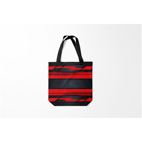 фото Сумка-шоппер / 40х40 см / популярные иллюстрации / модные red and black 3d abstract burnettie