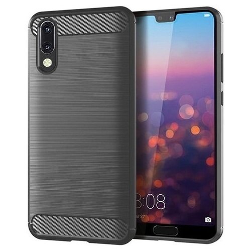 фото Чехол для huawei p20 цвет gray (серый), серия carbon от caseport