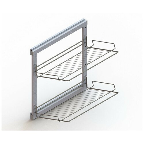 Обувница 2-х уровневая на рамке, хром (16.04.00.1.1.1)