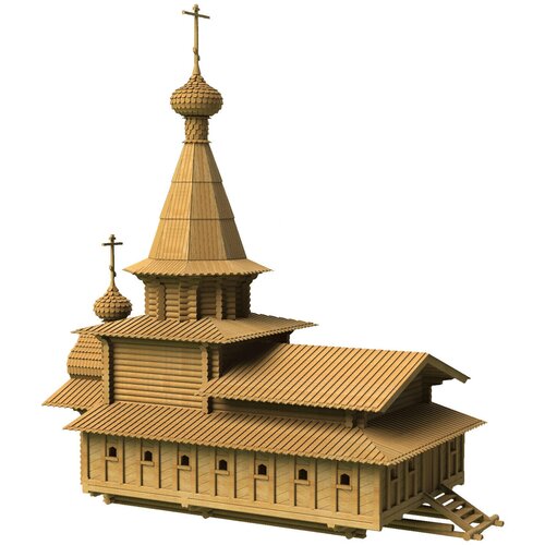 Сборная модель Спасская Церковь, Якутия, Масштаб 1:60, Россия, C1001