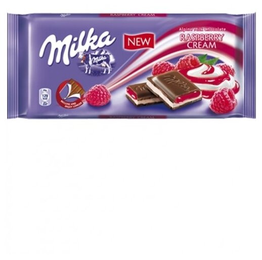 Шоколадная плитка Milka Raspberry Creme / Милка Малиновый Крем 100 гр. (Германия) - фотография № 4