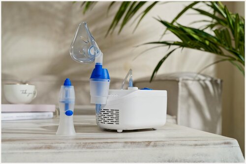 Изображение товара Ингалятор компрессорный (небулайзер) Omron C25, с назальным душем в комплекте