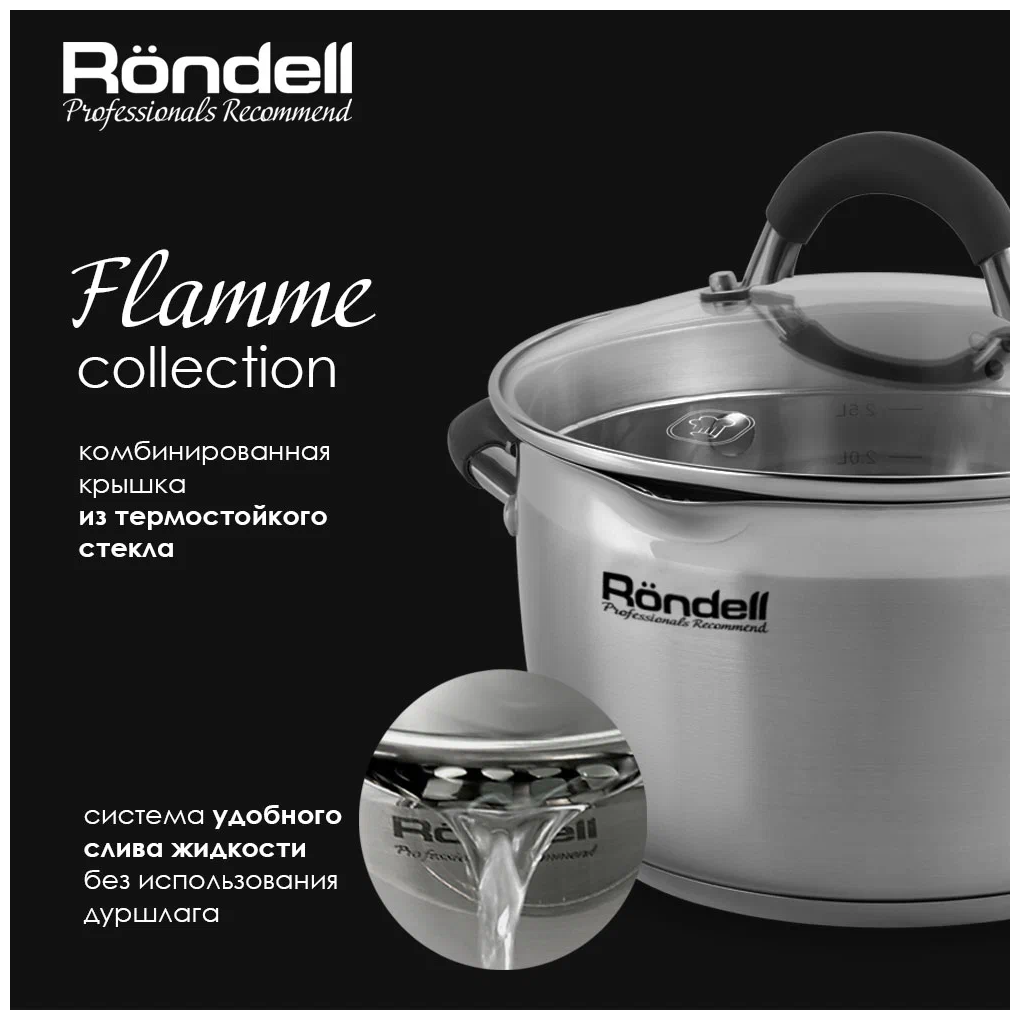 Набор посуды 4 предм. Flamme Rondell RDS-339 - фотография № 4