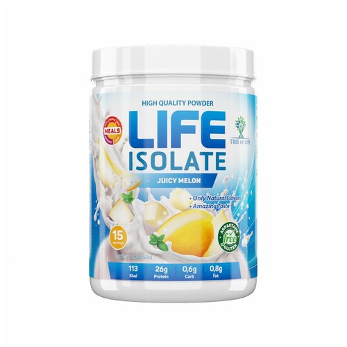 Протеин для похудения Life Isolate 1lb (450 г) со вкусом Дыня 15 порций tree of life life isolate 1800 гр манго