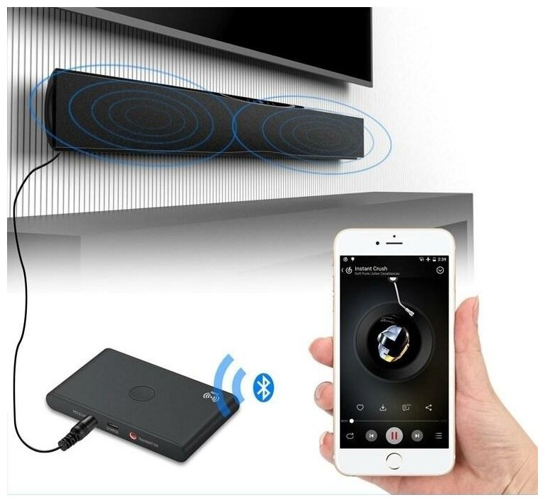 Адаптер Bluetooth аудио приемник передатчик BLS-TX6 true stereo — фото 8