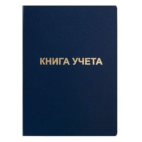 Бухгалтерская книга учета inформат (А4, 192л, клетка, блок офсет 60 г/м2) обложка бумвинил, вертикальная, синяя