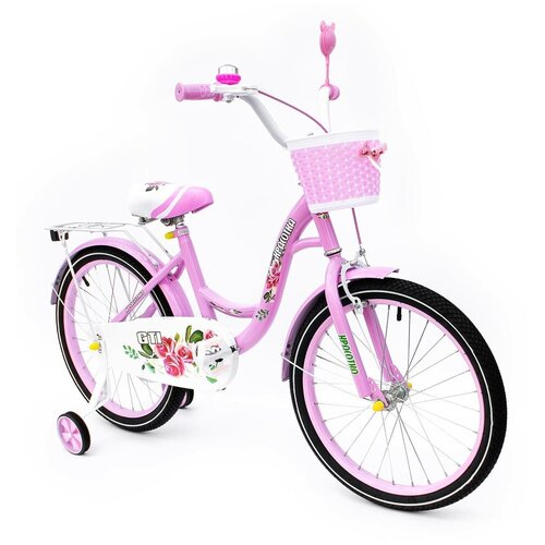 фото Велосипед gti 20" "красотка" детский с корзинкой светло-розовый