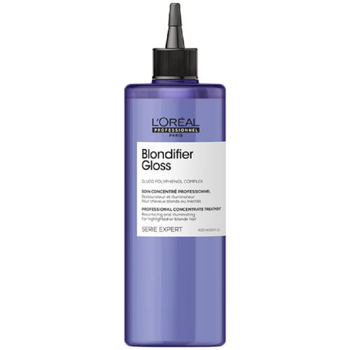 L'Oreal Professionnel Serie Expert Blondifier Gloss Концентрат для осветленных и мелированных волос, 400 г, 400 мл, бутылка l oreal professionnel expert blondifier gloss концентрат восстан для освет и мелир волос 400 мл