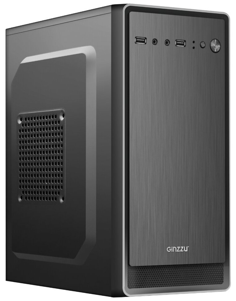 Case Ginzzu B180 Black, mATX, 450W 80mm, 2xU2 .