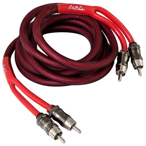 RCA кабель 2 метра, 2 канала, бескислородная медь (OFC), двойной экран, AurA RCA-C320MKII rca кабель 0 2 метра 2 канала бескислородная медь ofc двойной экран 2шт aura rca by1se