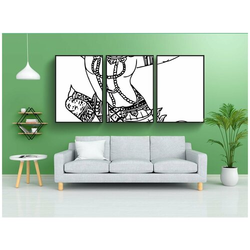 фото Набор модулных постеров для интерьера "божество, бог, индус" 60x90 см. в тубусе, без рамки lotsprints