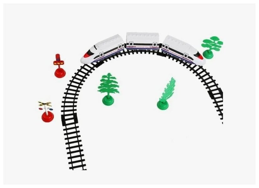 Железная дорога Играем вместе Скоростной пассажирский поезд, 34х24х4,50 см - фото №2