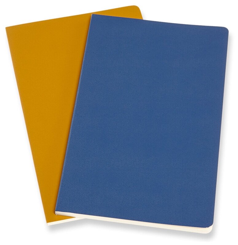 Блокнот Moleskine VOLANT Large 130х210мм 96стр. линейка мягкая обложка синий/желтый янтарный (2шт)