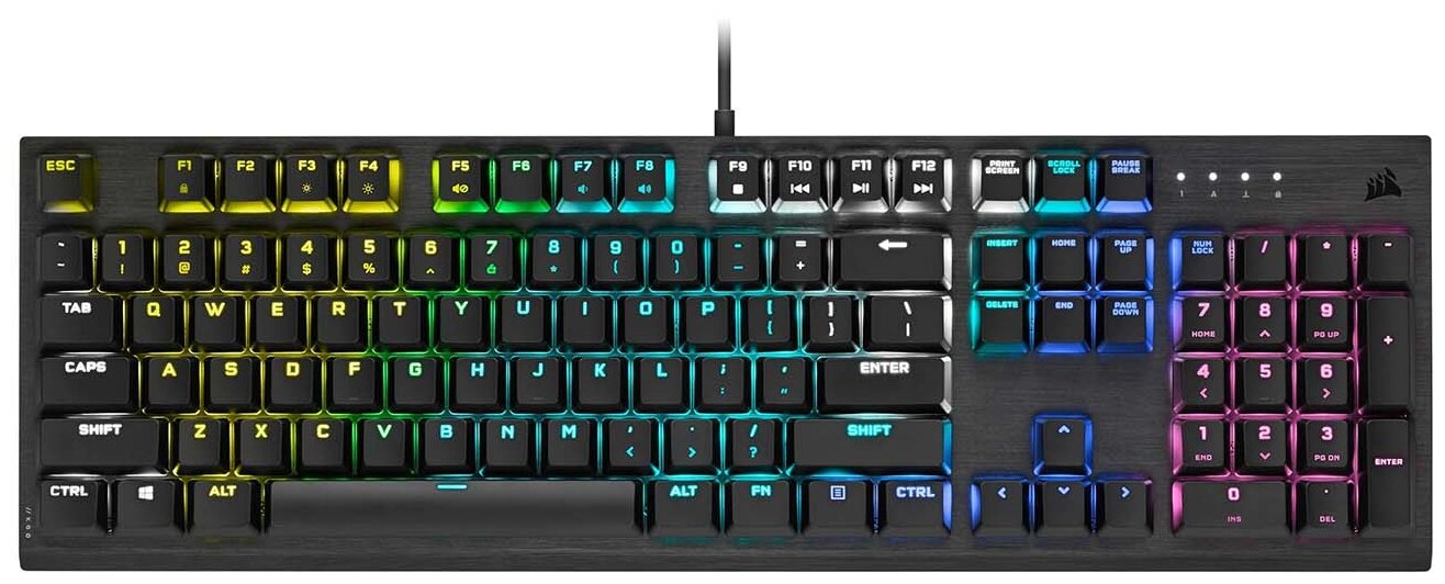 Игровая клавиатура Corsair K60 RGB Pro Low Profile Cherry MX Low Profile Speed черный русская