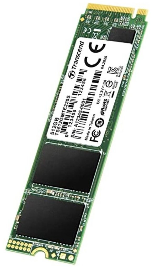 Твердотельный накопитель SSD M.2 512 Gb Transcend MTE220S Read 3300Mb/s Write 2100Mb/s 3D NAND TLC TS512GMTE220S