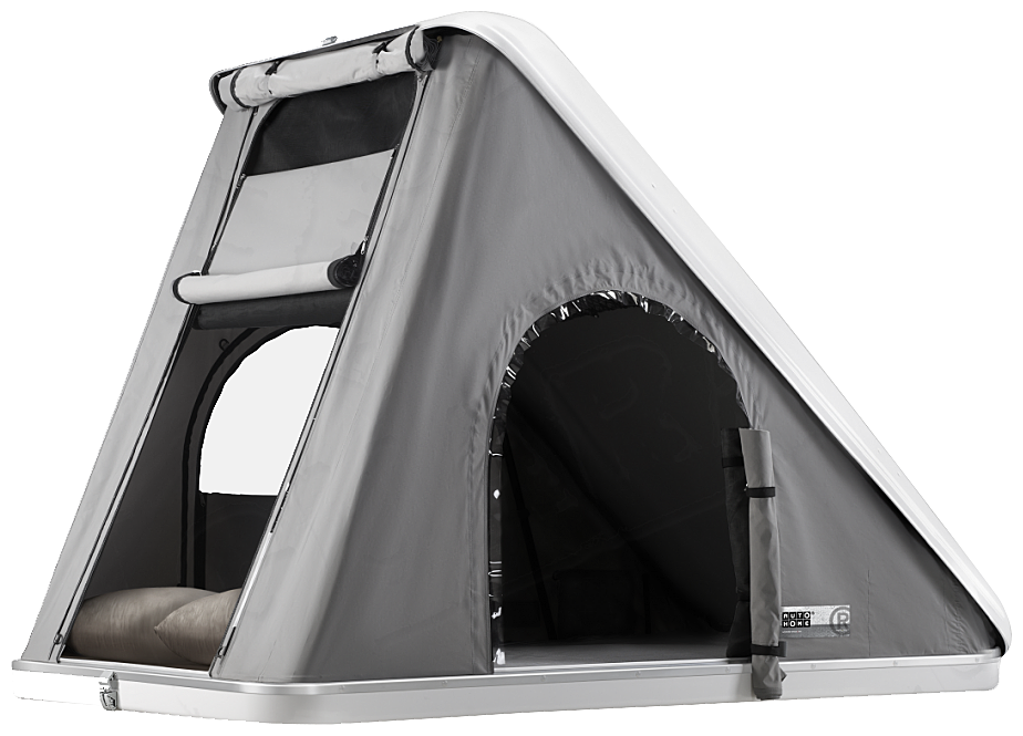 Палатка на крышу автомобиля AUTOHOME COLUMBUS VARIANT X-LARGE, тент серый, лестница 215 мм
