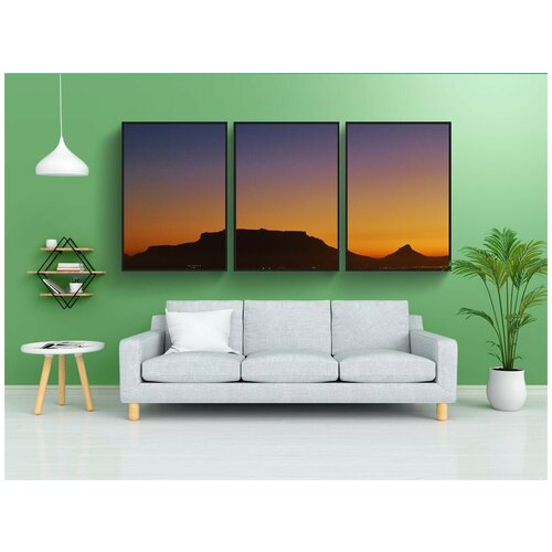 фото Набор модулных постеров для интерьера "столовая гора, кейптаун, южная африка" 60x90 см. в тубусе, без рамки lotsprints