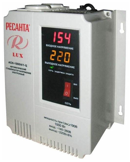 Стабилизатор напряжения Ресанта АСН-1000Д/1-Ц электронный однофазный серый