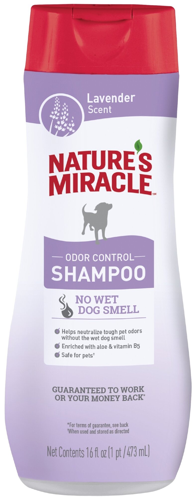 Шампунь для собак Против запаха с ароматом Лаванды 473мл (Lavender Odor Control) Nature’s Miracle. Пр-во США - фотография № 1