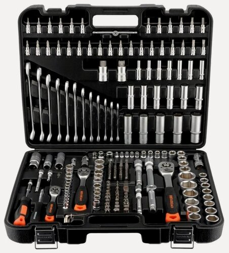Изображение товара Набор инструментов 216 предмет 1/2", 1/4", 3/8"(АвтоДело)