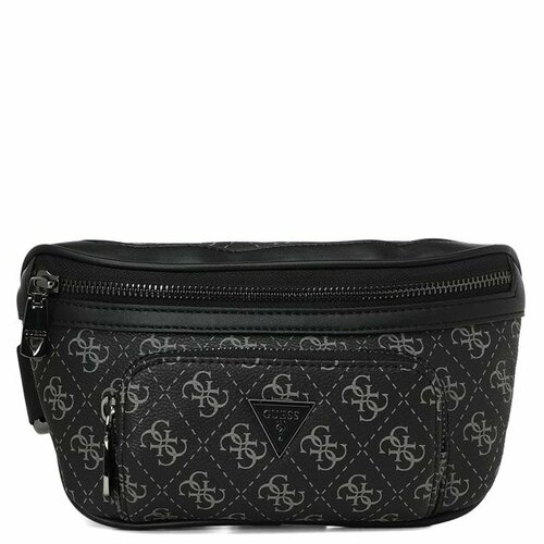 Сумка поясная GUESS, черный сумка поясная ki318274m yura medium bum bag 74m valley black c