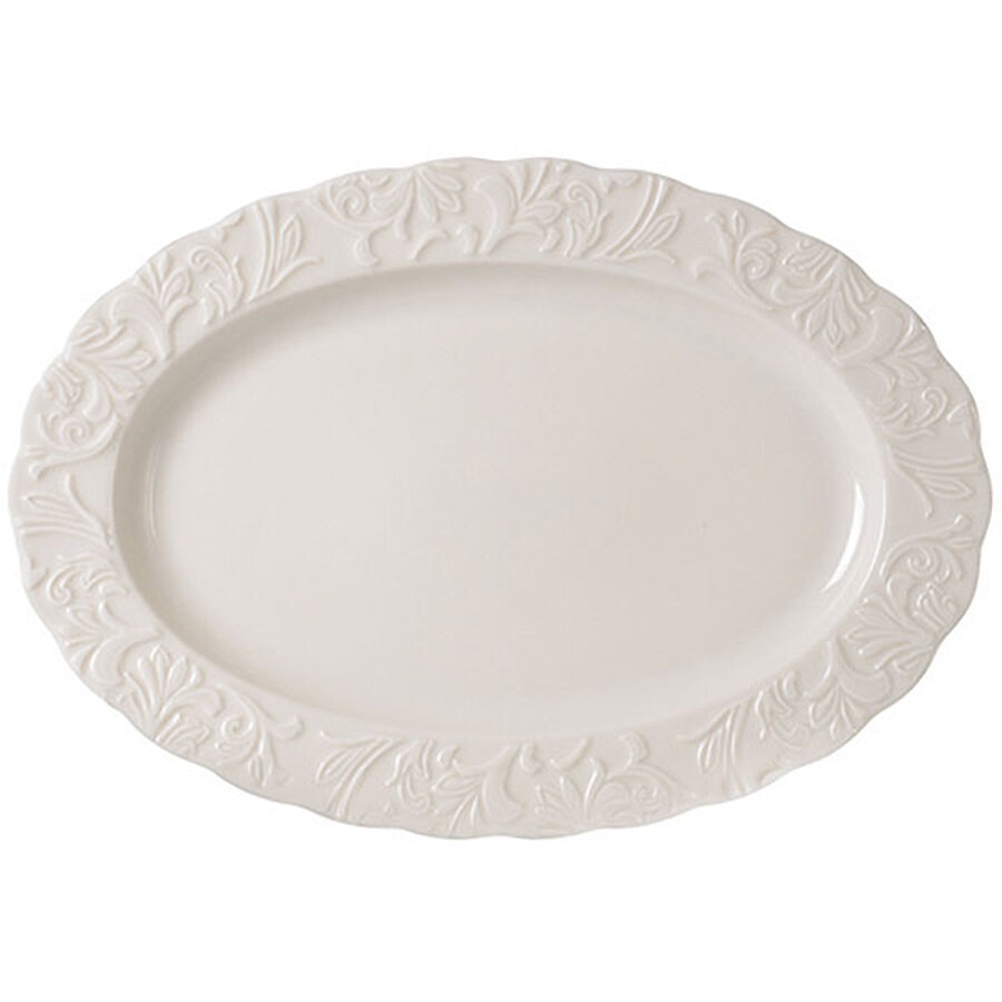 фото Блюдо "Cream Pera" овальное 25х17 см, белое, фарфор, Rinart, PRA25OKT-KR