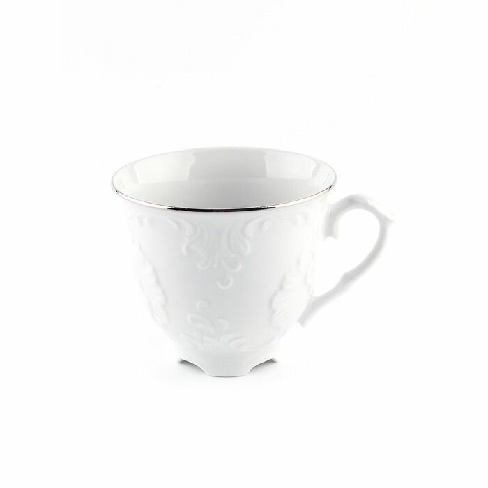 фото Чашка кофейная Cmielow Рококо "Отводка платиной", фарфор, 100 мл
