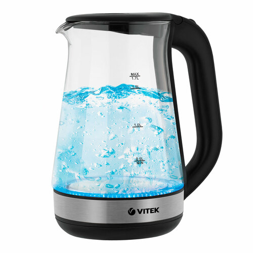 Чайник электрический 17Л 2200ВТ диск стекло подсветка VITEK 389500₽