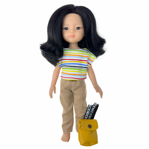 кукла paola reina бэби в коконе 32 см 05125 Футболка, джинсы и рюкзак для кукол Paola Reina 32 см
