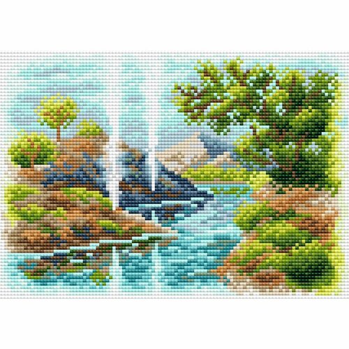 Алмазная мозаика Долина гейзеров, 27x19 см, Brilliart