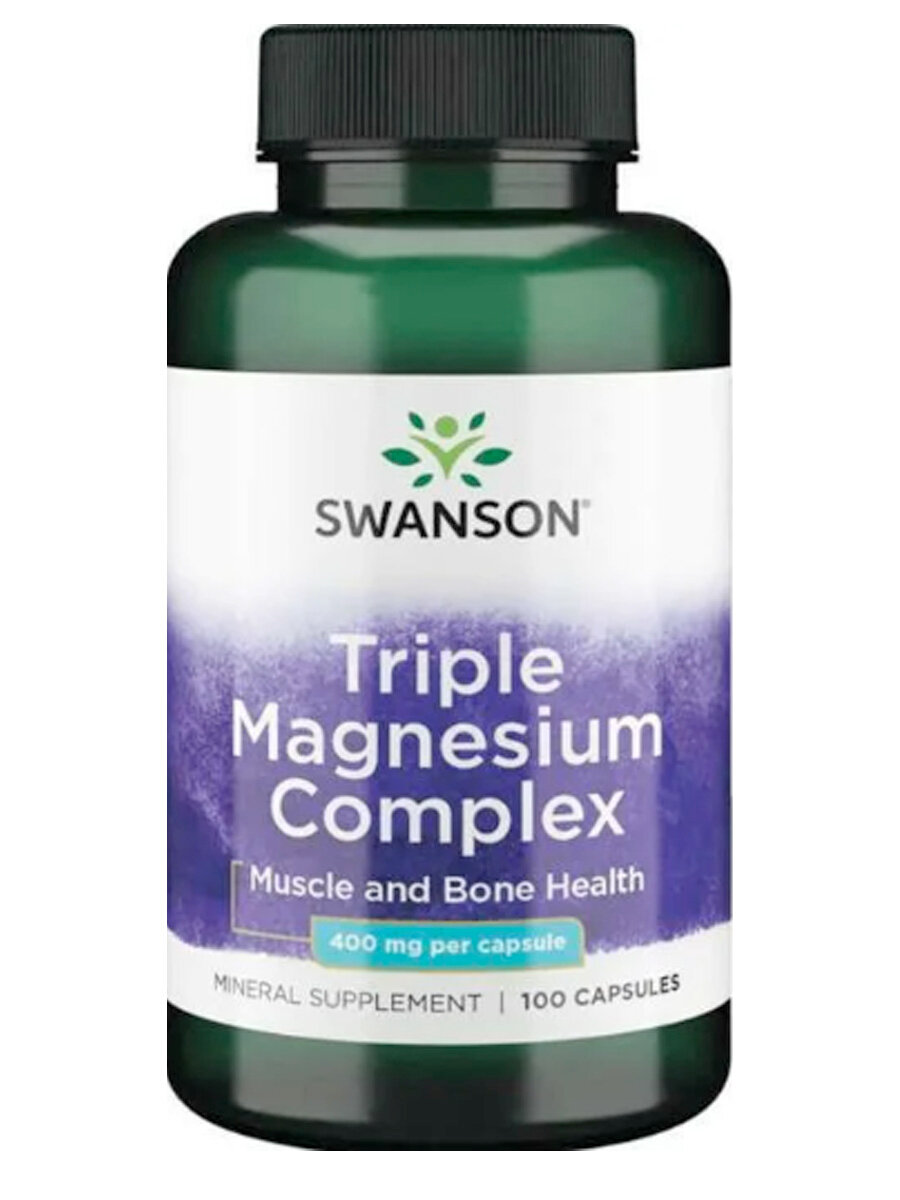 Swanson Triple Magnesium Complex 400 mg 100 капс