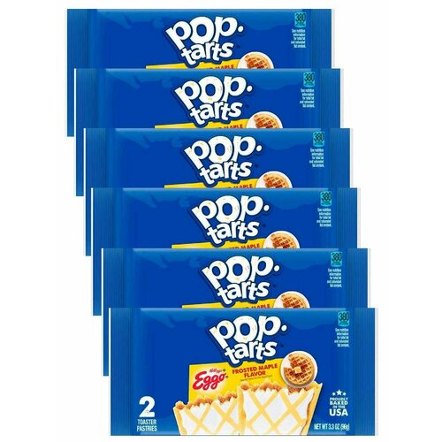 Печенье Pop-Tarts Frosted Eggo с кленовой глазурью, 96 г х 6 шт