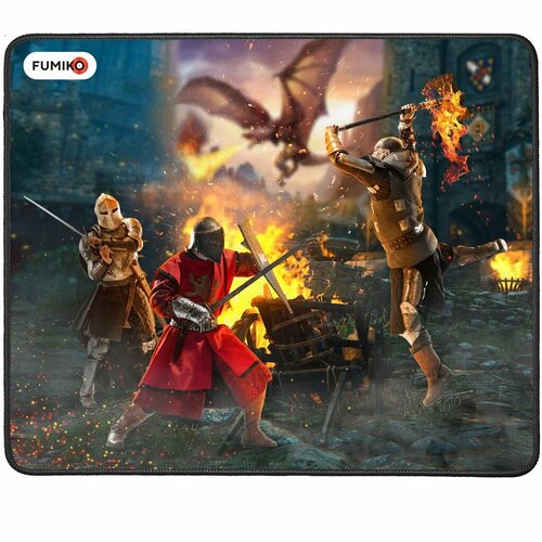 Коврик для компьютерной мышки Fumiko MP01 Огонь и меч 240x200x2 мм оверлок 360₽