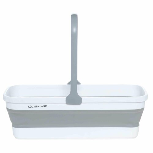 Ведро для швабры 50x20 см складное прямоугольное серо-белое Foldaway 1490₽