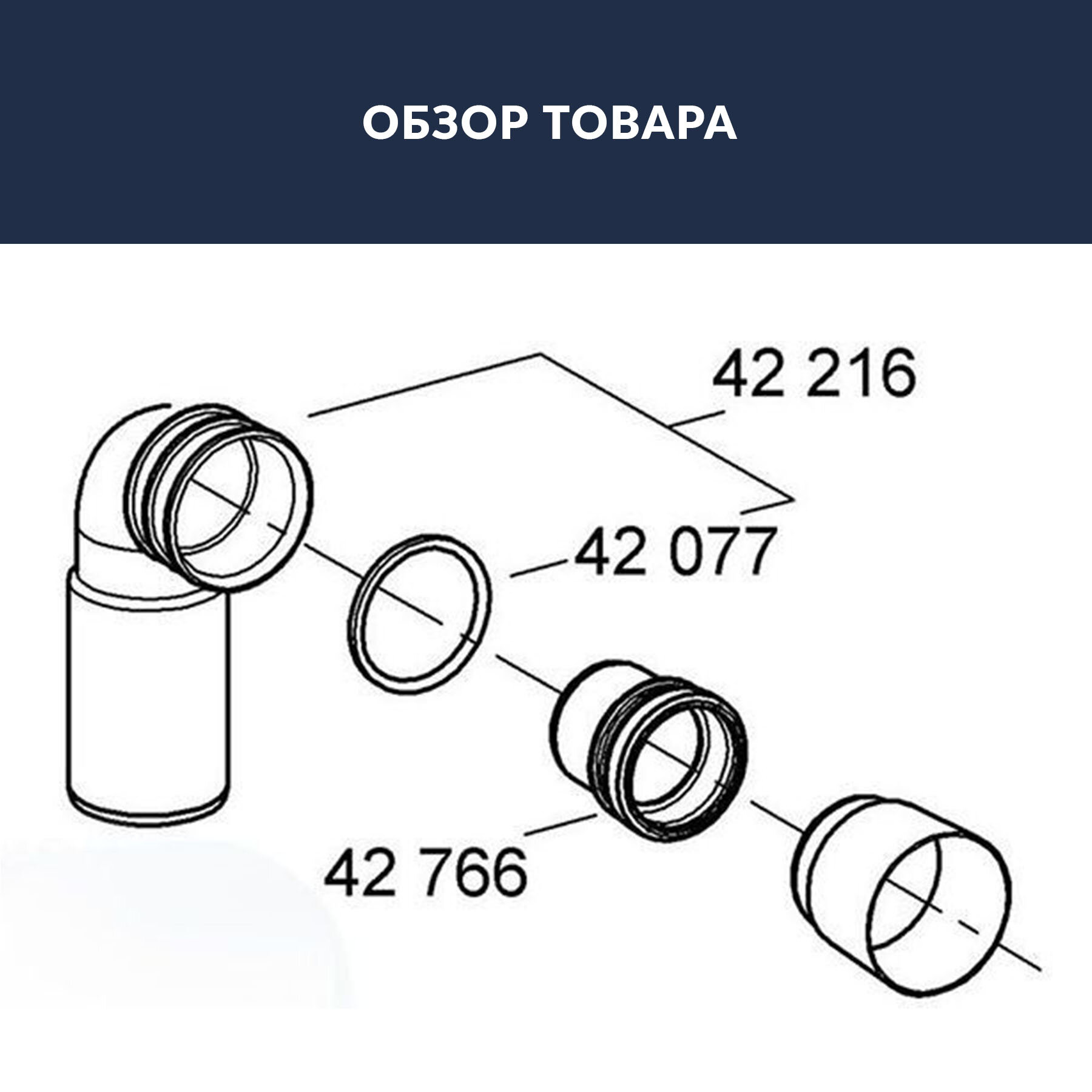 Удлинитель сливной трубы ø90 Grohe (42766000)