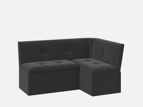 Изображение товара Кухонный уголок "Квадро 3" PRIME, угловой, с ящиком для хранения, L=149 см, велюр, цвет серый