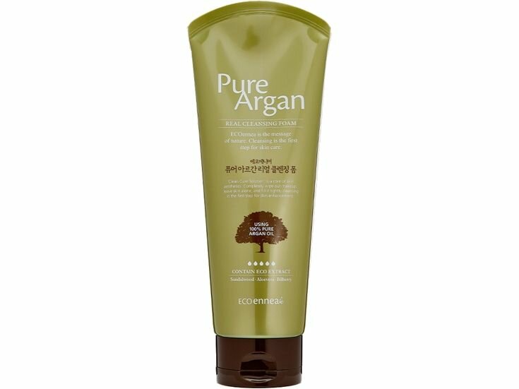 Очищающая пенка для умывания лица Welcos ECOennea Pure Argan Real Cleansing Foam