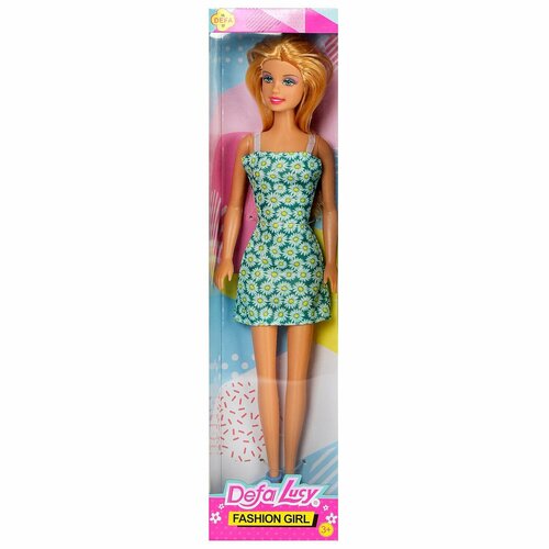 Кукла Defa Lucy Летний наряд Цветочный зеленый сарафан 29 см 8451d/зеленый кукла defa lucy летний наряд цветочный черный сарафан 29 см 8451d черный