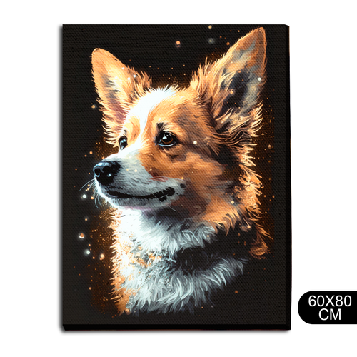 Картина интерьерная на холсте животные собака собачка пёс корги милота - 80 В 80x60 1690₽