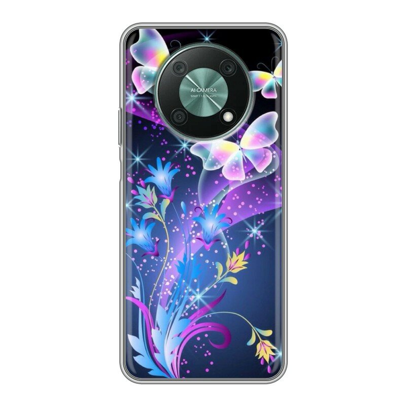 фото Дизайнерский силиконовый чехол для Хуавей Нова У90 / Huawei Nova Y90 Бабочки
