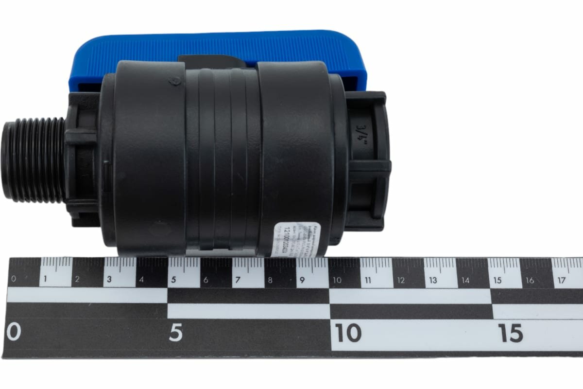 фото VALFEX Кран шаровой ПНД компрессионный НР/ВН резьба разборный 3/4"- 3/4"Ду20 1210012034034