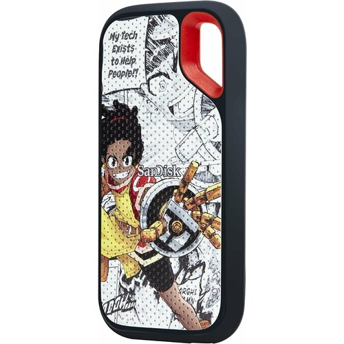 1 ТБ Внешний SSD SanDisk Extreme Portable V2, USB 3.2 Gen 2 Type-C, Afrofuturism Edition черный, белый