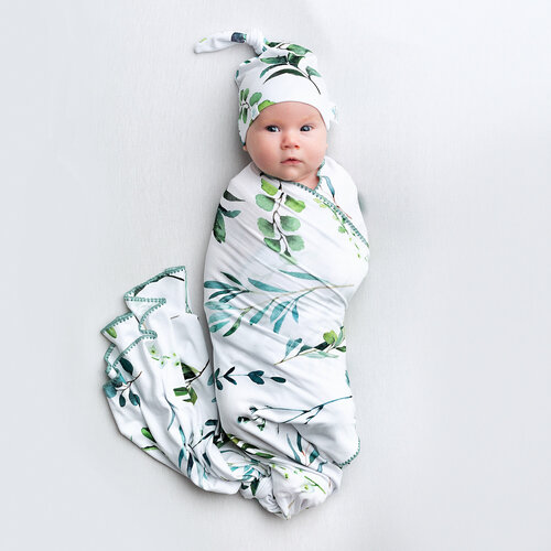 Пеленальное одеяло трикотажное Adam Stork 85x100 см Eucalyptus детское марлевое хлопковое муслиновое одеяло обнимающее одеяло для новорожденных пеленальное одеяло для младенцев банное полотенце дет
