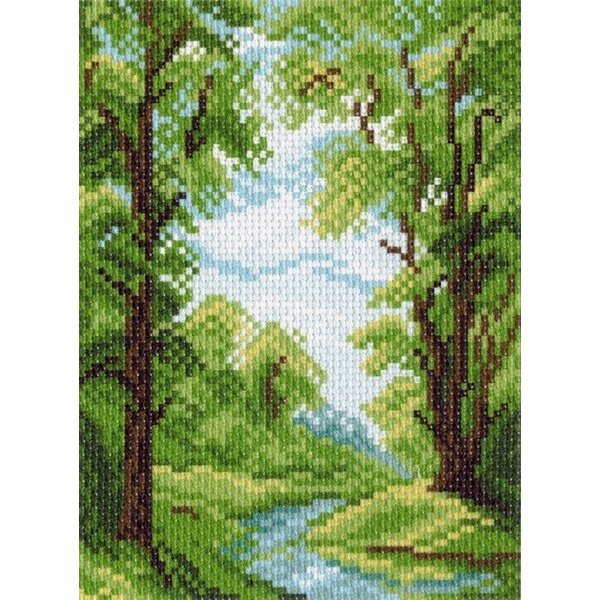 Рисунок на канве Матренин посад "Лесной ручей", 16х20 см (МП.16х20.0938)