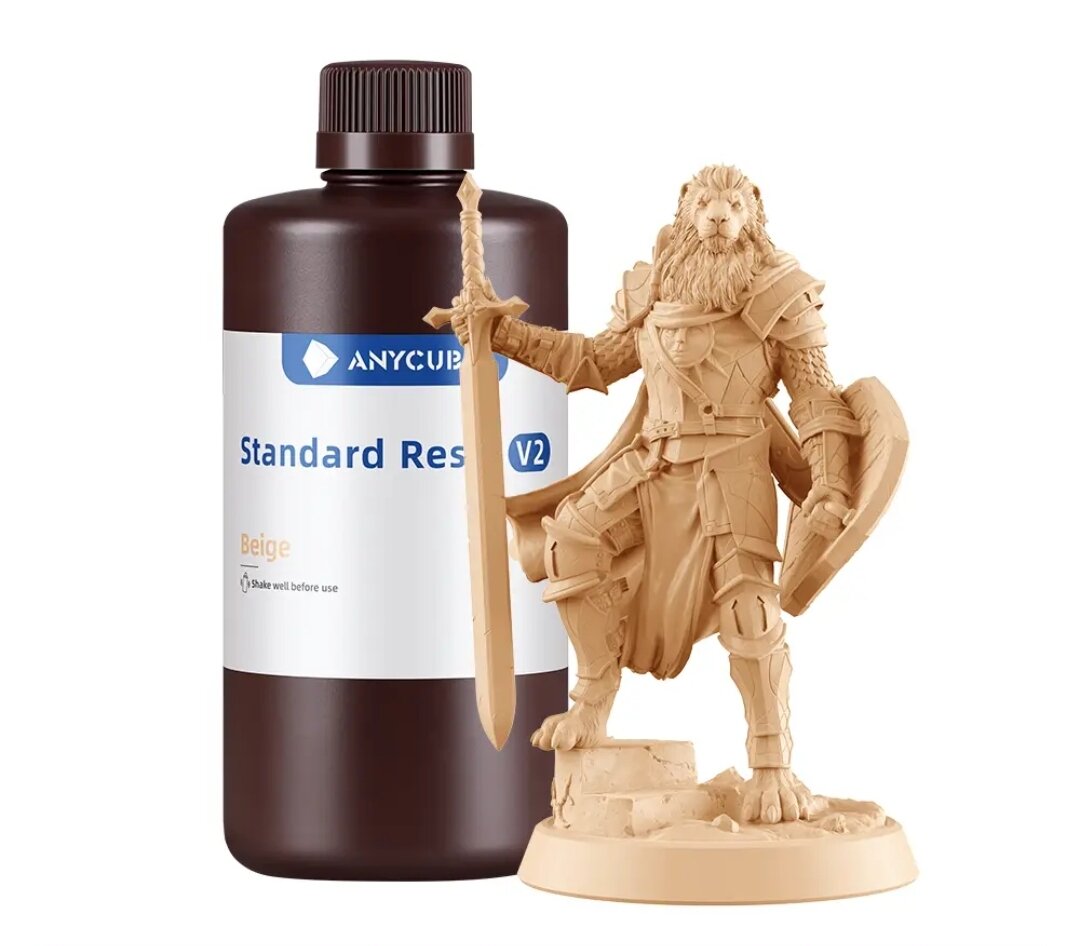 Фотополимерная смола Anycubic UV Resin Standart Resin для 3D принтера 1 кг - цвет кожи (Skin) 1 литр