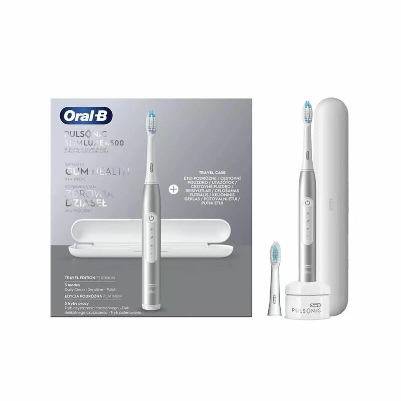 Электрическая зубная щетка ORAL-B PULSONIC SLIM LUXE 4500 PLATINUM белый