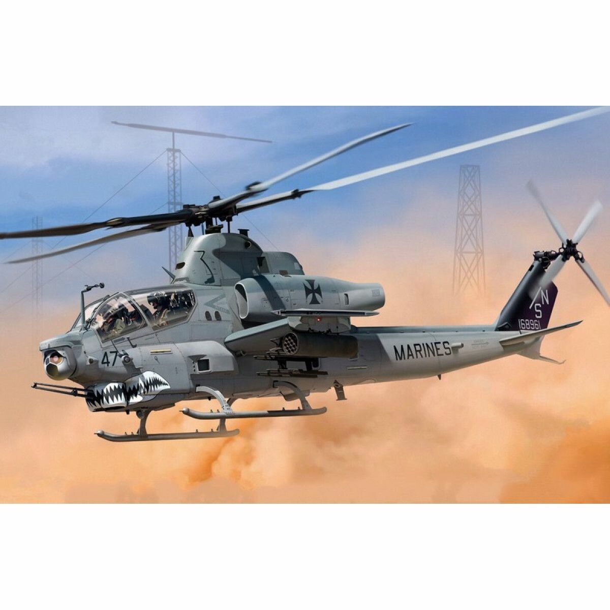 Academy 12127 Вертолет USMC AH-1Z "Shark Mouth" 1:35