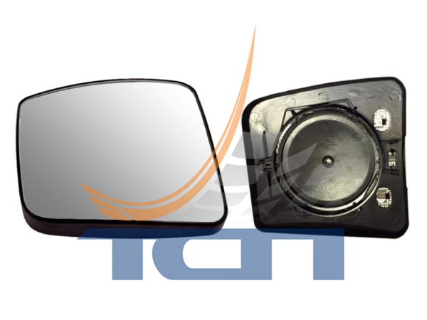 Стекло зеркала двойного левый широкоуг с обогр 24V 191x193 MB Actros MP3