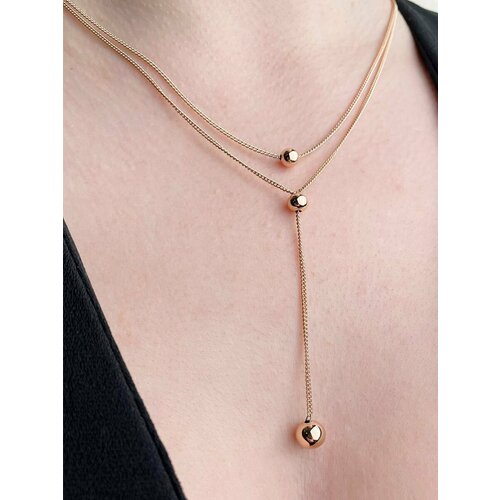 Колье FJ Fallon Jewelry, длина 45 см, золотой